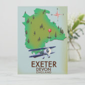 Exeter Devon Vintage Reiseplakat (Stehend Vorderseite)