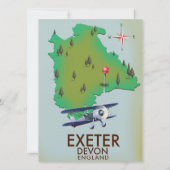 Exeter Devon Vintage Reiseplakat (Rückseite)
