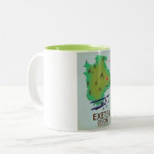Exeter Devon Vintage Reiseplakat Zweifarbige Tasse (Vorderseite Links)