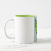 Exeter Devon Vintage Reiseplakat Zweifarbige Tasse (Links)