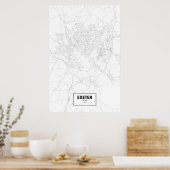 Exeter, England (Schwarzes auf Weiß) Poster (Küche)