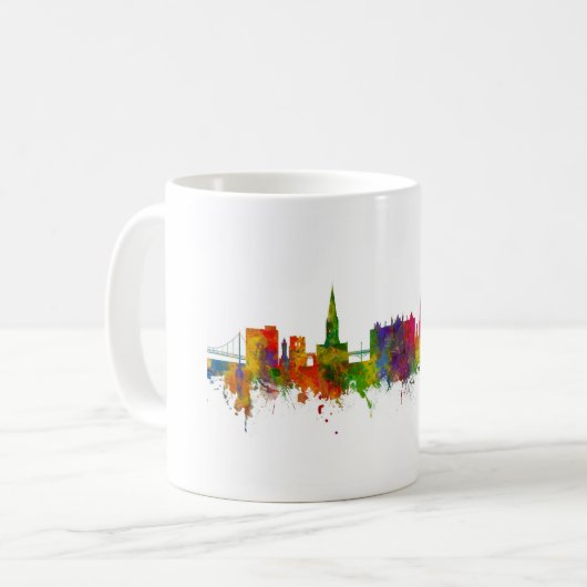 Exeter England Skyline Kaffeetasse (Vorderseite Links)