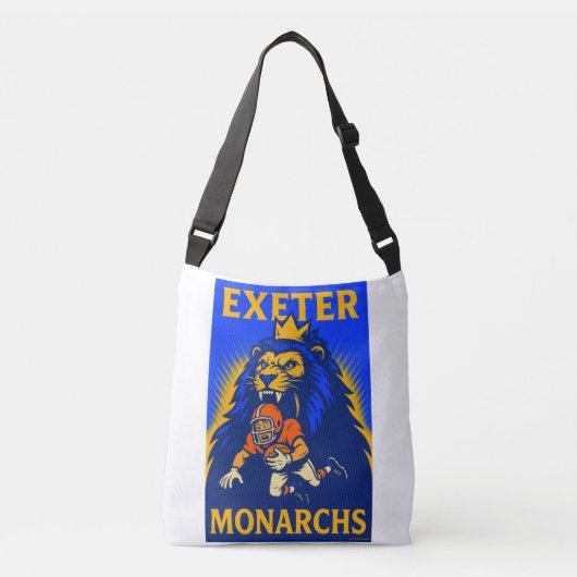 EXETER MONARCHS FOOTBALL - CALIFORNIA. TRAGETASCHEN MIT LANGEN TRÄGERN (Vorderseite)
