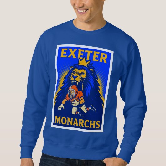 Exeter Monarchs klassisches Sweatshirt. Sweatshirt (Vorderseite)