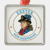 Exeter New Hampshire Colonial Ornament Aus Metall (Vorne)