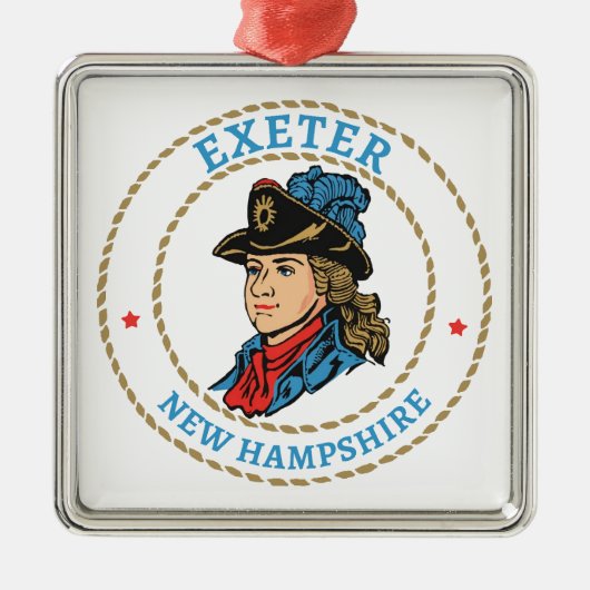 Exeter New Hampshire Colonial Ornament Aus Metall (Vorne)