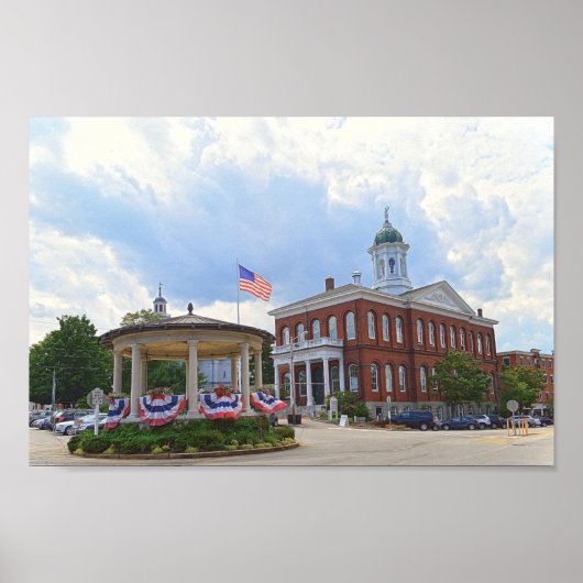 Exeter, New Hampshire, Rathaus Poster (Vorne)