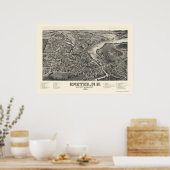 Exeter, NH Panoramic Map - 1884 Poster (Küche)