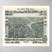 Exeter, NH Panoramic Map - 1896 Poster (Vorne)