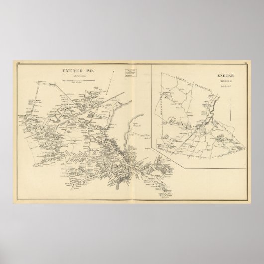Exeter PO, Stadt Exeter Poster (Vorne)