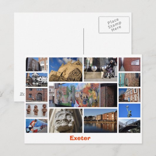 Exeter Postkarte (Vorne/Hinten)