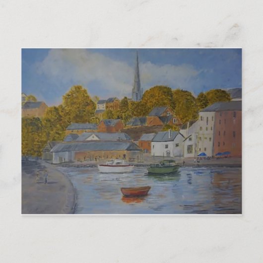 Exeter Quay mit Booten Postkarten (Vorderseite)