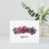 Exeter skyline im Watercolor Postkarte (Stehend Vorderseite)