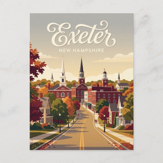 Exeter USA Postkarte (Vorderseite)