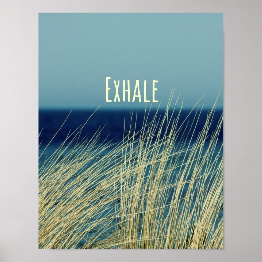 Exhale Calming Ocean Scene Poster (Vorne)