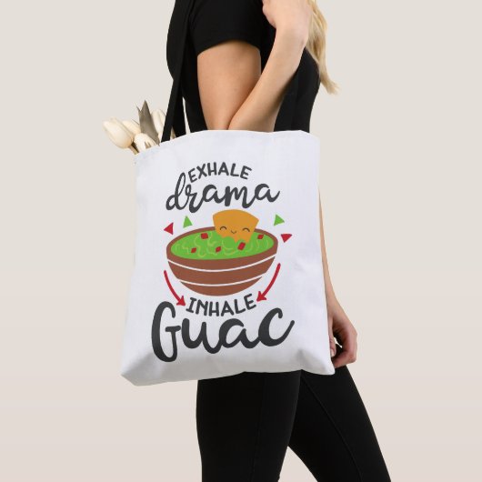 Exhale Drama Inhale Guac Funny Fiesta Beach Tasche (Von Nahem)