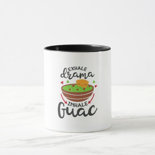 Exhale Drama Inhale Guac Funny Fiesta Küche Tasse (Zentrum)