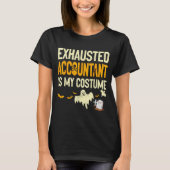 Exhausted Accountant Cpa Halloween Funny Accountan T-Shirt (Vorderseite)