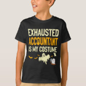 Exhausted Accountant Cpa Halloween Funny Accountan T-Shirt (Vorderseite)