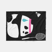 Exhausted Badminton Panda - Funny Niedlich Shuttle Fleecedecke (Vorderseite (Horizontal))