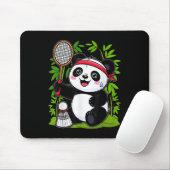 Exhausted Badminton Panda - Funny Niedlich Shuttle Mousepad (Mit Mouse)