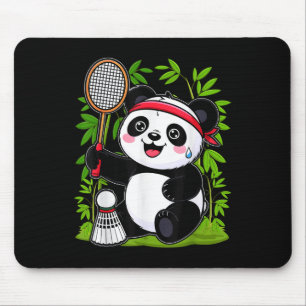 Exhausted Badminton Panda - Funny Niedlich Shuttle Mousepad