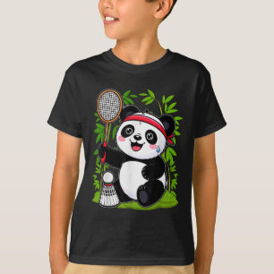 Exhausted Badminton Panda - Funny Niedlich Shuttle T-Shirt