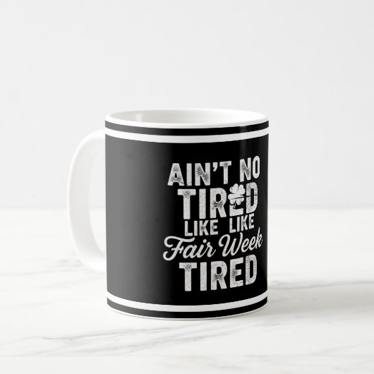 Exhausted But Happy Design Kaffeetasse (Vorderseite Links)