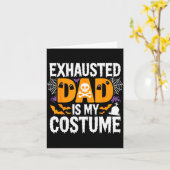 Exhausted Dad Is My Costume Shirt Men Halloween Co Karte (Gelbe Blume)