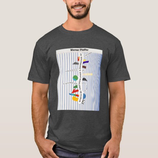 Exhibition in Brusbergs Grafikgalerie im Kubus abs T-Shirt (Vorderseite)