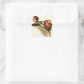 Exhilaration Quadratischer Aufkleber (Tasche)