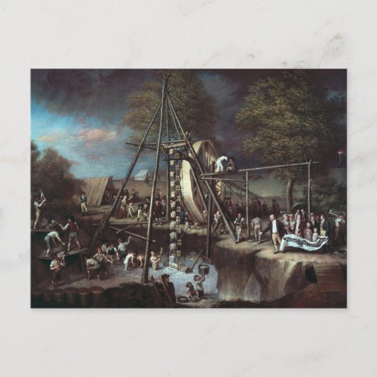 Exhumierung des Mastodon, 1806 Postkarte (Vorderseite)