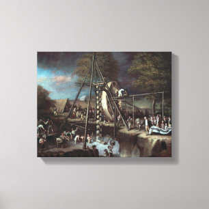 Exhumierung des Mastodons, 1806 Leinwanddruck