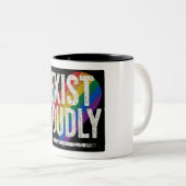 Exist Loudly Pride Regenbogen Statement Tasse (VorderseiteRechts)
