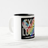 Exist Loudly Pride Regenbogen Statement Tasse (Vorderseite Links)