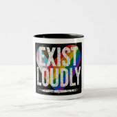 Exist Loudly Pride Regenbogen Statement Tasse (Mittel)