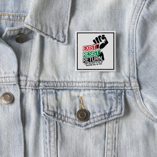 Exist Resist Rückkehr Palästina wird frei sein Button (Beispiel)