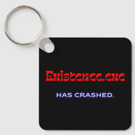 Existence.exe | Existentieller Glitch Metal Anhäng Schlüsselanhänger