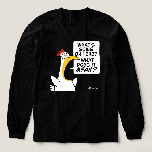 Existentes Hühnchen von Sandra Boynton Tri-Blend Shirt (Design Vorderseite)