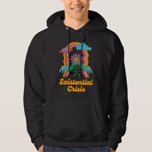 Existential Crisis Retro Toon Existentialism Philo Hoodie (Vorderseite)