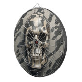 EXISTENTIAL LITE Memento Mori Camouflage Skull Dartscheibe (Vorderseite rechts)