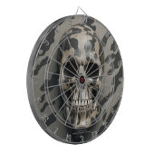 EXISTENTIAL LITE Memento Mori Camouflage Skull Dartscheibe (Vorderseite Links)