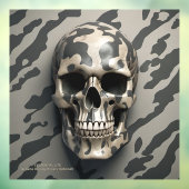 EXISTENTIAL LITE Memento Mori Camouflage Skull Fensteraufkleber (Blatt 3)