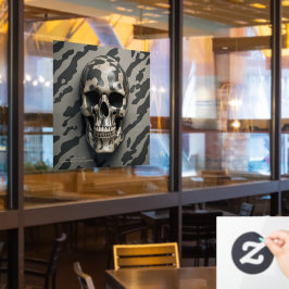 EXISTENTIAL LITE Memento Mori Camouflage Skull Fensteraufkleber