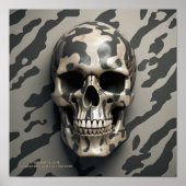 EXISTENTIAL LITE Memento Mori Camouflage Skull Poster (Vorne)