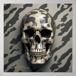 EXISTENTIAL LITE Memento Mori Camouflage Skull Poster