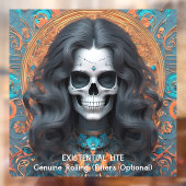 EXISTENTIAL LITE Memento Mori Femme Skull Fensteraufkleber (Blatt 2)