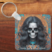 EXISTENTIAL LITE Memento Mori Femme Skull Schlüsselanhänger (Vorderseite)