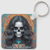 EXISTENTIAL LITE Memento Mori Femme Skull Schlüsselanhänger (Rückseite)
