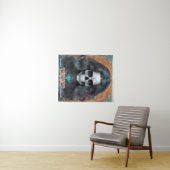 EXISTENTIAL LITE Memento Mori Femme Skull Wandteppich (Beispiel (Horizontal))